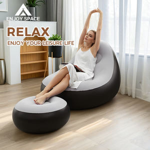 <span class=keywords><strong>Canapé</strong></span>-lit gonflable compact pliable avec repose-pieds, fauteuil gonflable épaissi pour les activités de camping - Product Image 1