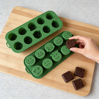 Moule en silicone pour glaçons et chocolats, motifs émojis amusants, pour biscuits, bonbons, gommes et barres chocolatées maison, démoulage facile