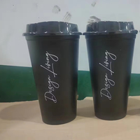 Tasse à café réutilisable sans BPA avec impression de logo personnalisé 8oz/12oz/16oz tasse à café en plastique PP avec couvercle