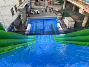 Nhà Máy Giá PVC Ngoài Trời Dành cho người lớn bơm hơi khổng lồ trượt nước với có thể tháo rời hồ bơi và quạt gió cho sân sau bên - Product Image 3