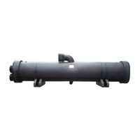 Evaporador tubular de acero inoxidable con carcasa y tubos, enfriador de agua, intercambiador de calor de tubos de titanio, enfriador de aire, evaporador inundado