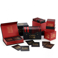 Jeu de cartes de mots personnalisé Black Core Discover Premium pour couples, thème Noël festif, avec coffret cadeau pour les fêtes