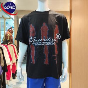 เสื้อยืดฮิปฮอปโอเวอร์ไซส์ชายพิมพ์ลายกราฟฟิกเสื้อครอป Boxy - Product Image 1