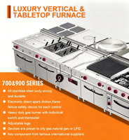 Freidora comercial de acero inoxidable a gas de pie con doble compartimento de 21*2L para pollo frito