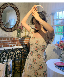 A buon mercato Casual donna elegante Chic Vintage Boho festa formale occasione stile coreano spiaggia abiti lunghi morbidi - Product Image 5