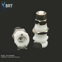 Raccord de plomberie universel BRT 3/8 pouce à déconnexion rapide avec insert mâle à barbe de 11 mm et corps femelle