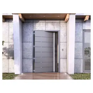 3. 1 kualitas tinggi baja tahan karat desain Grill pintu keamanan pintu Pivot baja pintu eksterior Guangzhou