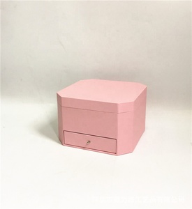 Hot New Multilayer bát giác lật ngăn kéo hộp quà tặng các tông màu trắng hộp đồ trang sức với Glossy & Matt cán in ấn - Product Image 6