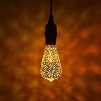 Ampoule LED feu d'artifice de nuit Edison colorée 3D E27 boule de lumière de mode décoration pour la maison fête de noël vacances barre de mariage