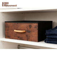 Boîte de rangement en tissu à prix raisonnable, avec poignée en bois, pour le rangement des articles divers dans le salon