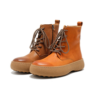 Bottines en daim vintage pour femmes, talon haut, lacets, semelle en caoutchouc pour l'hiver