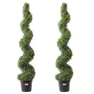 DB Wholesale 2 Pack 5 'Artificial Boxwood Topiary Tree UV Decor Faux Outdoor/Indoor Plants para graduación - Product Image 1