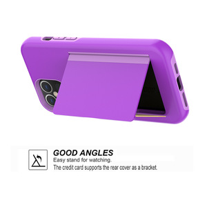 Chủ thẻ tín dụng trường hợp đối với <span class=keywords><strong>iPhone</strong></span> 16 Hidden khe cắm ví hai lớp Trường hợp mềm TPU cứng PC Chống sốc Armor bìa cho <span class=keywords><strong>iPhone</strong></span> 16 - Product Image 5