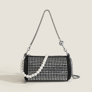Sac bandoulière cylindrique strass Chaîne perlée Gorgeous sparkle - Product Image 1