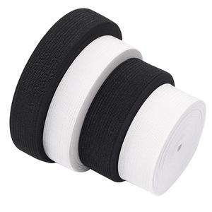 20mm 25mm Noir Blanc Couleurs Textiles de Maison Polyester Bande Élastique Haute Élasticité Vêtement <span class=keywords><strong>Plat</strong></span> Tricoté Bandes Élastiques pour la Couture - Product Image 3