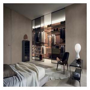 Modern Design Fancy Solid Color <b>Matte</b> <b>Lacquered</b> Bedroom Plywood Wardrobe for Apartment - Product Image 4
