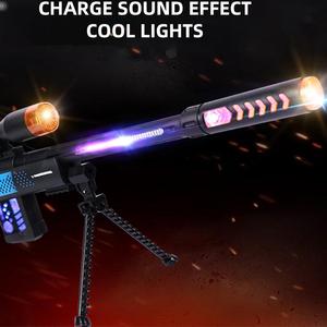 Fucile Giocattolo per Bambini in Plastica con Vibrazione Simulata, Luci Lampeggianti Elettriche e Suoni, <span class=keywords><strong>Fucili</strong></span> da <span class=keywords><strong>Cecchino</strong></span> in Vendita - Product Image 4