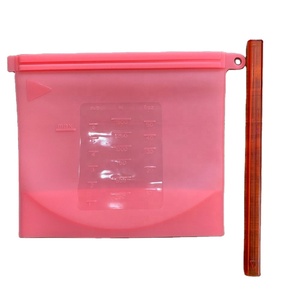 Reusable Silicone Classic Design Multifunction Food Storage Bags Custom Factory BPA Free <b>Leak</b> Proof Freezer Safe Meal Prep - Product Image 3