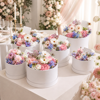 Boîte Cadeau Transparente avec Fenêtre pour Composition Florale, Seau à Fleurs, Emballage Cadeau pour Mariage, Anniversaire, Saint-Valentin