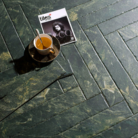 Carreaux de céramique rectangulaires indiens modernes vert olive 75x480cm antidérapants et résistants à l'usure pour les commerces et restaurants