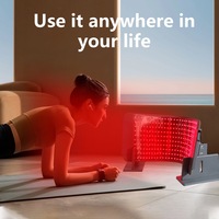 Lampe de luminothérapie rouge flexible 660nm 850nm 2 en 1, panneau LED de bureau pour le soin de la peau du visage, du cou et du corps, utilisation à domicile