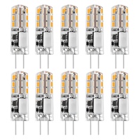 Ampoules LED G4 Mini pour éclairage intérieur, certifiées RoHS, CRI élevé 80, AC/DC 12V, sans scintillement, Bipin 3014 SMD, ampoule de type maïs, lampe à lumière cristalline