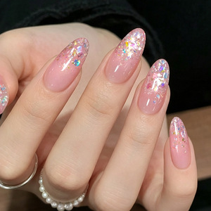 Gel UV à paillettes effet diamant écrasé pour ongles, populaire, super scintillant, polyvalent, à retirer par trempage, pour nail art, vente en gros - Product Image 4