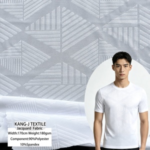 Tela Jacquard Geométrica de Fábrica, 90% Poliéster, 10% Elastano, 170cm, 180gsm, Elástica, de Secado Rápido, Teñida, de Gran Peso, Anti-Sudor - Product Image 1
