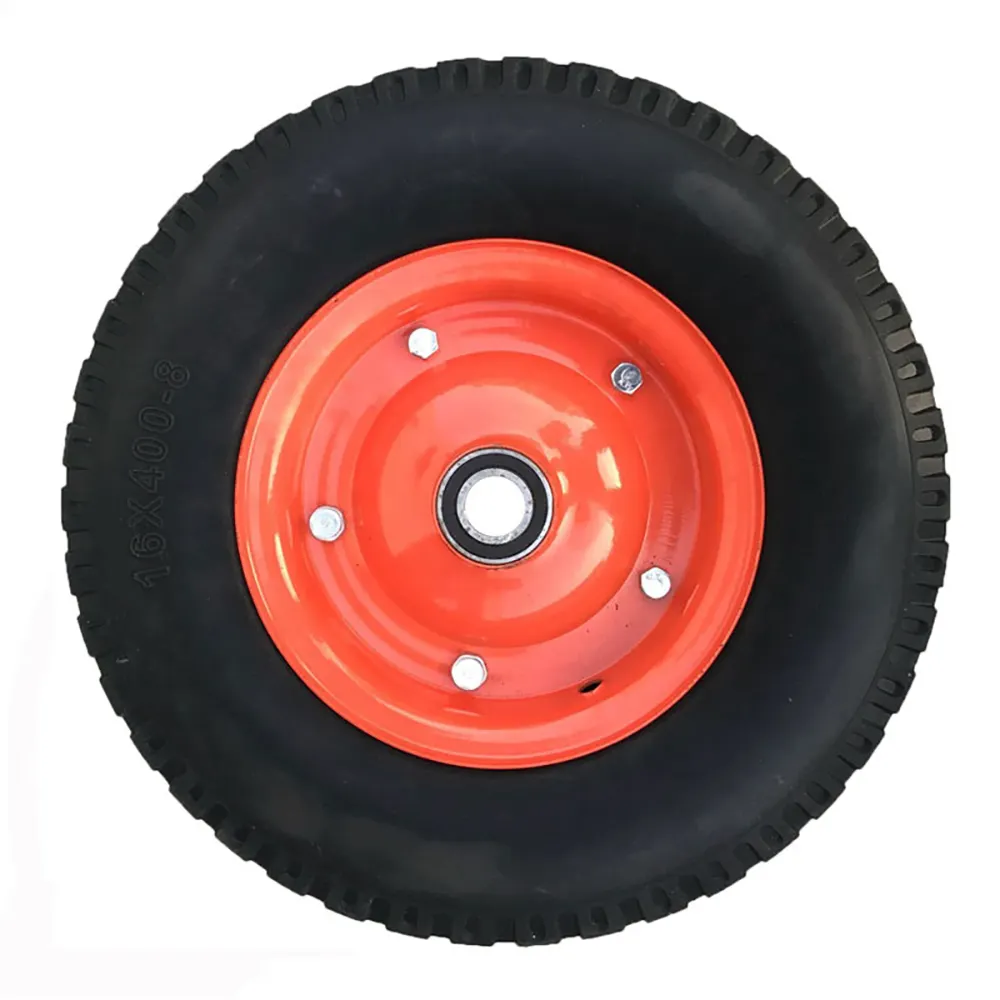 China fabriek 16x4. 00-8 solid rubber wiel met stalen velg voor kruiwagen