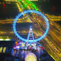 Rueda de la Fortuna de 75 m, Atracción de Gran Tamaño para Parques de Diversiones, Equipos de Entretenimiento al Aire Libre