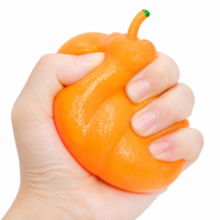 Juguetes Sensoriales Squishy de Halloween: Calabaza Naranja de Arcilla Suave, Personalizados, Lindos, Kawaii, para Aliviar el Estrés