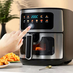 Freidora de Aire Digital Inteligente Moderna de Acero Inoxidable con Pantalla Táctil, Sin Aceite y Sin Humo, para el Hogar, 5L - Product Image 2