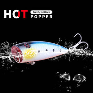 Cebo flotante de plástico duro, señuelo de <span class=keywords><strong>pesca</strong></span> popper, 7cm, 19g - Product Image 5