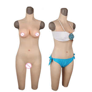 Combinaison Vagin en Silicone Forme Sein avec Bras Ventes à Bas Prix Faux Gros Seins Sissy Élastique en Silicone Combinaison Complète en Silicone pour Travesti - Product Image 2