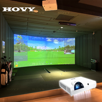 Système de simulateur de golf numérique d'intérieur HOVY, prix, écran intelligent, projection interactive, équipement de simulation de golf