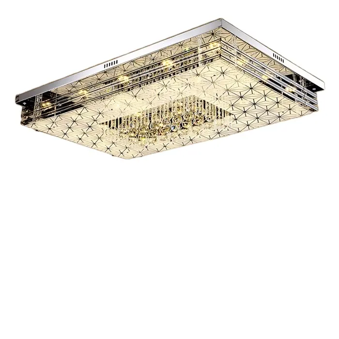 リビングルームライトモダンシンプルLED天井シャンデリア家庭用長方形雰囲気照明ホールウォーターライト