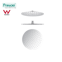 Frascio Waterark forme ronde dissimulé mural chromé 12 pouces en acier inoxydable douche de tête accessoires de robinet de salle de bain