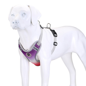 Harnais pour chien de compagnie, violet rose, taille S, sangle de poitrine en maille respirante, pour grande race - Product Image 1