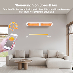 Calentador Lineal de 1600W, Calefacción Infrarroja de Pared y Techo, <span class=keywords><strong>Termostato</strong></span> WiFi, Directo de Fábrica para Hogar y Comercio - Product Image 4