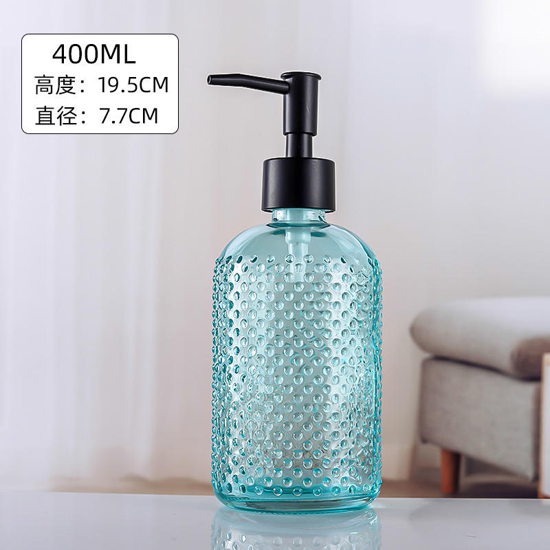 ขวดสีน้ำเงิน + ปั๊มสีดำ