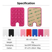 Soporte Adhesivo de Silicona para Teléfono, Tarjetero Adhesivo para Tarjetas de Crédito, Compatible con iPhone y Samsung