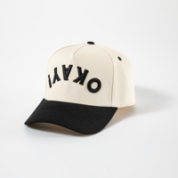 Nueva Gorra de Béisbol Estilo Hip Hop Retro de Cinco Paneles, Bicolor, con Bordado Personalizado