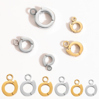 Connecteurs ouverts en acier inoxydable, breloques bulles, attaches pour perles de 10 mm, pour la fabrication de colliers et bracelets, apprêts de bijoux, fermoirs