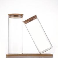 Pot à bougie simple en verre borosilicate de haute qualité, avec diverses spécifications, support de bougie cylindrique transparent en verre, pot en verre vide