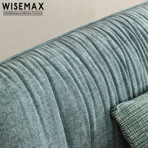 WISEMAX FURNITURE 2023 Nouveau design <span class=keywords><strong>de</strong></span> meubles <span class=keywords><strong>de</strong></span> chambre à coucher italiens <span class=keywords><strong>de</strong></span> luxe Ensemble <span class=keywords><strong>de</strong></span> <span class=keywords><strong>lit</strong></span> King Size <span class=keywords><strong>Lit</strong></span> moderne en bois massif et tissu <span class=keywords><strong>de</strong></span> lin pour <span class=keywords><strong>la</strong></span> maison - Product Image 5