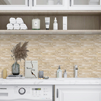 Carreaux muraux autocollants Vividtile DIY, mosaïque beige, imperméables, pour la décoration de la cuisine et de la salle de bain