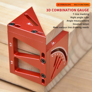 Thước đo đa điểm 3D thước đo góc 30/45/60/90 độ tam giác scriber thước đo góc vẽ thước đo đường kẻ - Product Image 3