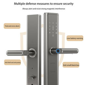 Ev Kapısı Kapı Zili Kolu Düğmesi Dijital Anahtar Kartı Biyometri Parmak İzi TTLock Tuya Uygulaması Elektronik Akıllı Kapı Kilidi Üreticisi - Product Image 3
