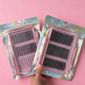 Cils en éventail DIY en gros, cils en éventail <span class=keywords><strong>manga</strong></span>, faux cils en éventail, kit d'extensions de cils moelleux 100D, cils en éventail mixtes - Product Image 4