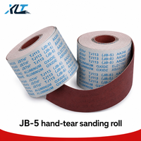 Rouleau de toile abrasive déchirable haute performance pour ponçage manuel, oxyde d'aluminium JB-5, pour le ponçage du bois et du métal, OEM